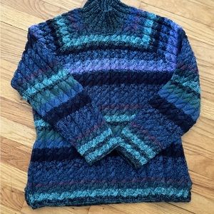 Womens 100% cotton turtleneck sweater from Lands’ End, size Medium, EUC